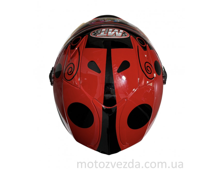 Шлем детский закрытый белое стекло HF-909 RED/E31 MotoTech