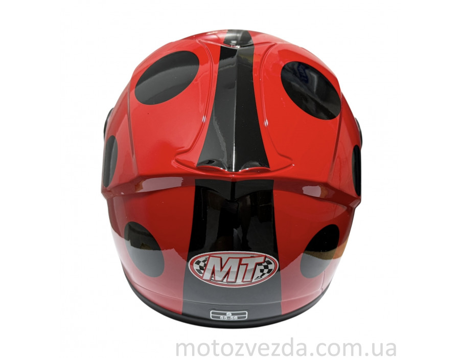 Шлем детский закрытый белое стекло HF-909 RED/E31 MotoTech