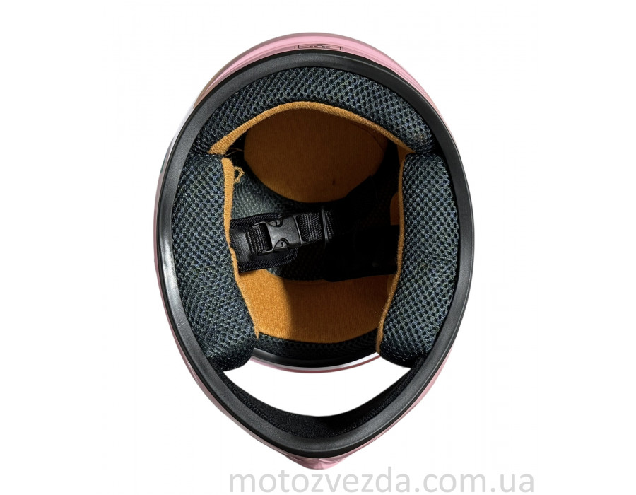 Шлем детский закрытый белое стекло HF-909 PINK/E29 розмір - S MotoTech