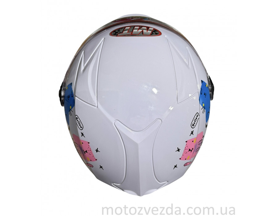Шлем детский закрытый белое стекло HF-909 WHITE/E27 Розмір - S MotoTech