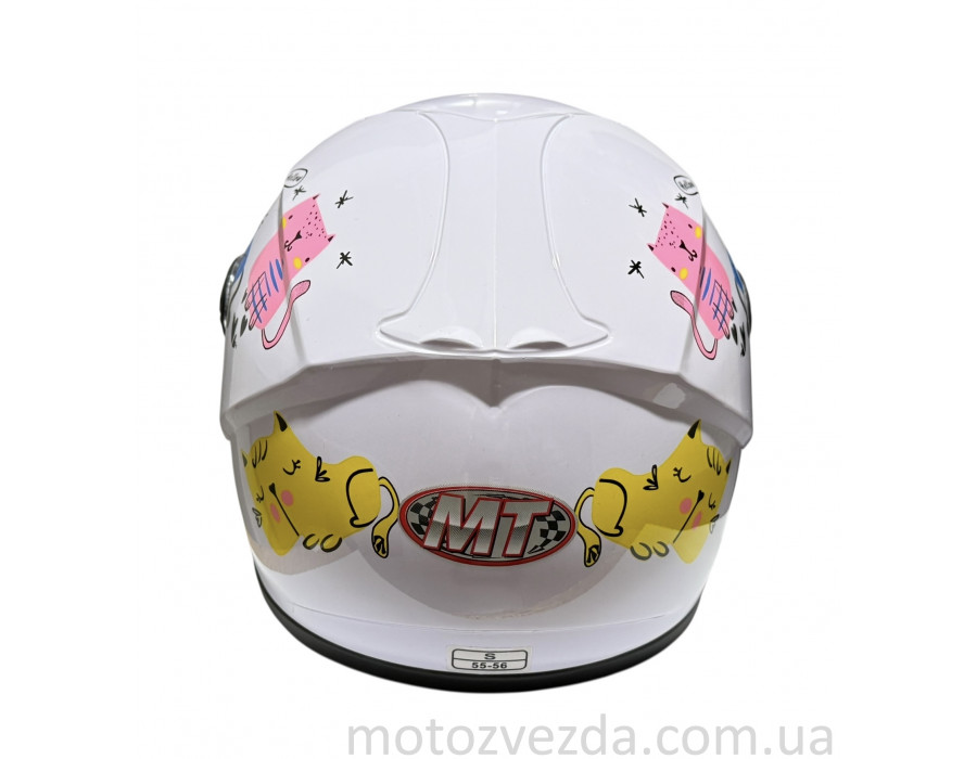 Шлем детский закрытый белое стекло HF-909 WHITE/E27 Розмір - S MotoTech