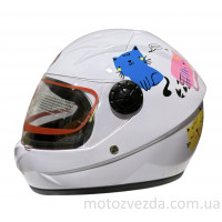 Шолом дитячий закритий біле скло  HF-909 WHITE/E27 Размер - S MotoTech