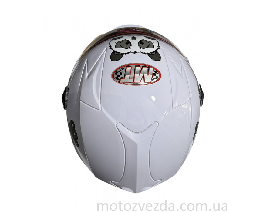 Шлем детский закрытый белое стекло HF-909 WHITE/E32 Размер - S MotoTech
