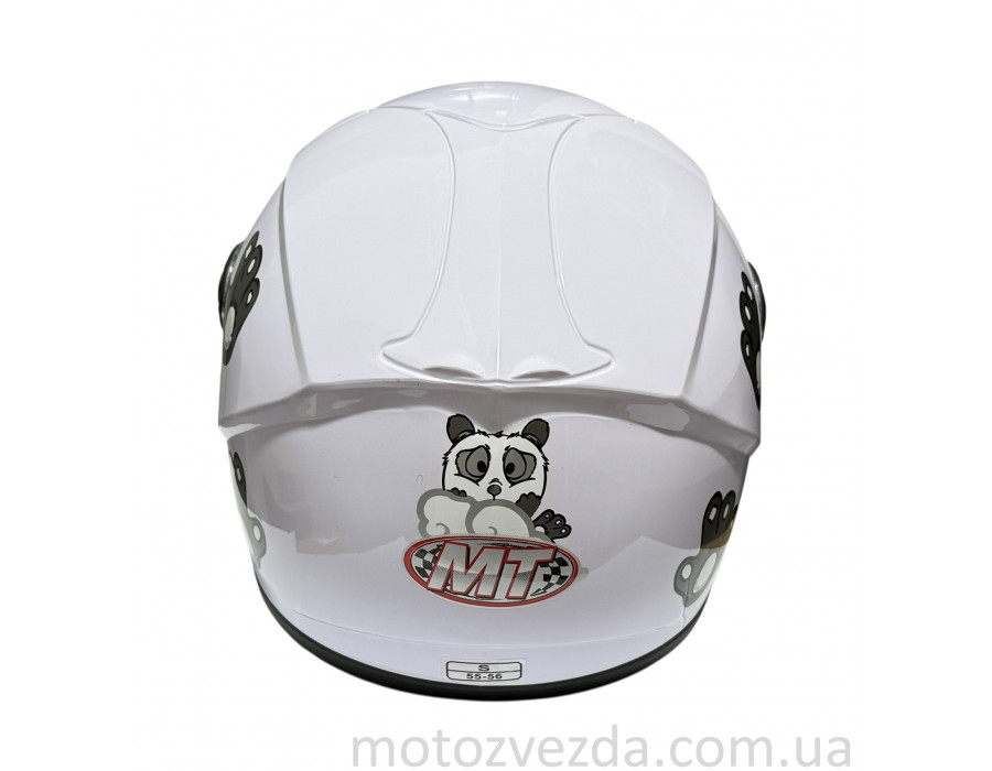 Шлем детский закрытый белое стекло HF-909 WHITE/E32 Размер - S MotoTech