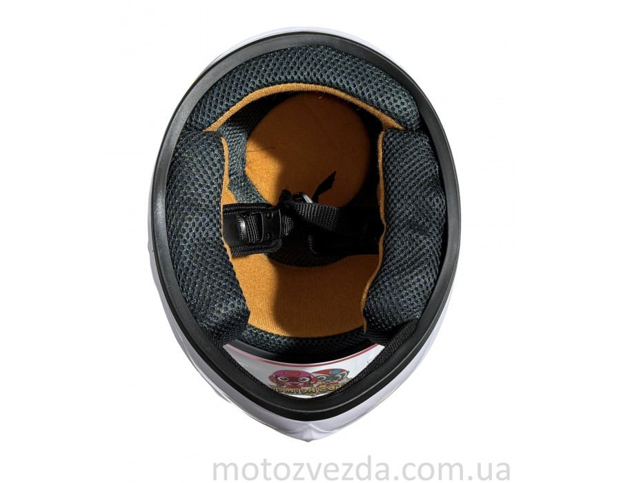 Шлем детский закрытый белое стекло HF-909 WHITE/E32 Размер - S MotoTech