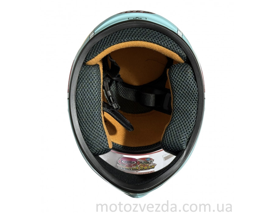 Шлем детский закрытый белое стекло HF-909 SKY BLUE/E28 Розмір - S MotoTech