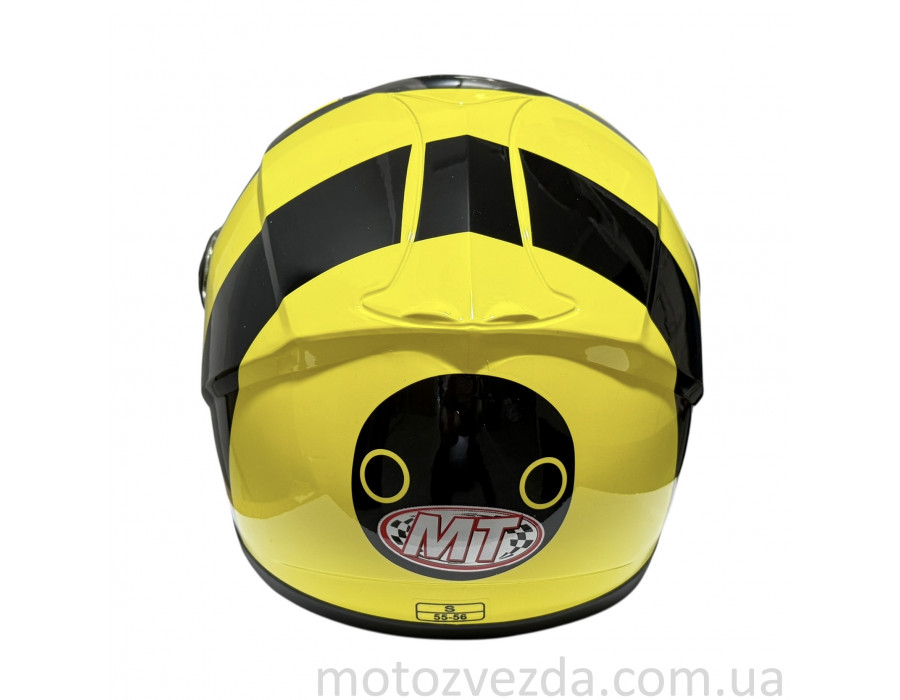 Шлем детский закрытый белое стекло HF-909 YELLOW/E30 Размер - S MotoTech