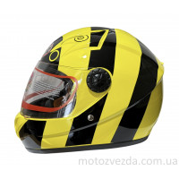 Шолом дитячий закритий біле скло HF-909 YELLOW/E30 Розмір - S MotoTech