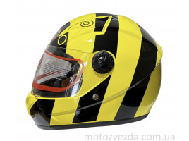 Шлем  детский закрытый белое стекло  HF-909 YELLOW/E30 Размер - S MotoTech