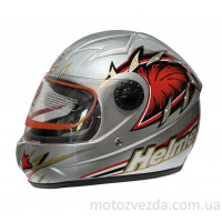 Шолом дитячий закритий біле скло  HF-909 СІРИЙ Розмір - S MotoTech
