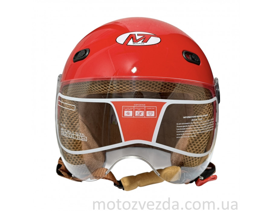 Шлем детский открытый MotoTech T202 (КРАСНЫЙ) Размер - M