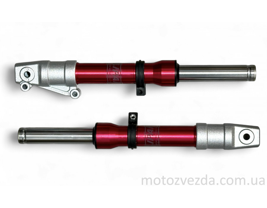 Вилка (пір`я) HONDA DIO ZX диск, гідравліка, шток d27 "LIPAI" (червоні)