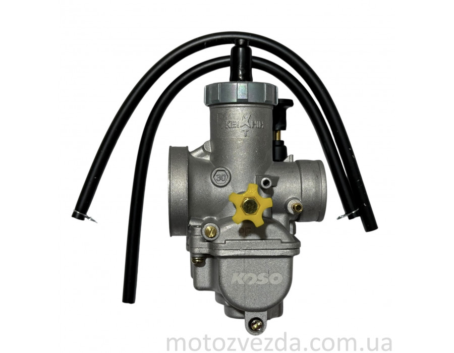Карбюратор універсальний 30mm, ручне підкачування "KOSO" (KEIHIN)