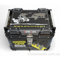 Кофр 410*330*310mm, 42L алюмінієвий, чорний #1570 "MOTO LIFE"