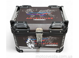 Кофр 410*330*310mm, 42L алюмінієвий, коричневий "MOTO LIFE"
