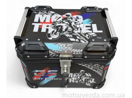 Кофр 440*350*330mm, 51L алюмінієвий  #1574 "MOTO LIFE"