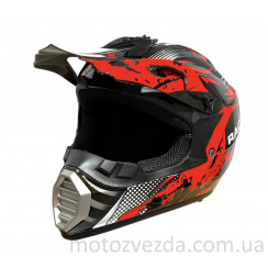 Шолом кросовий "IBK" (#126, червоний, L ) #RACING