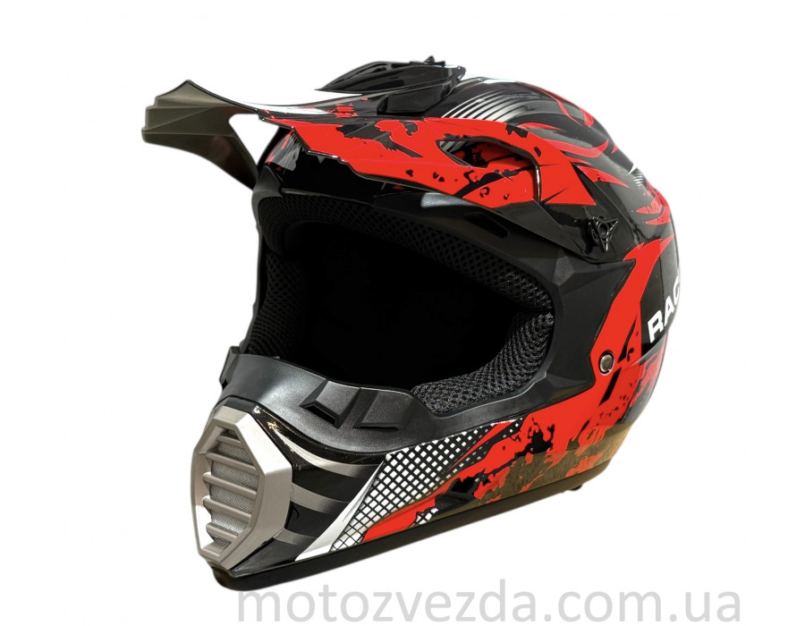 Шолом кросовий "IBK" (#126, червоний, L ) #RACING Шолом кросовий "IBK" (#126, червоний, L ) #RACING