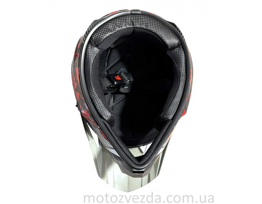 Шолом кросовий "IBK" (#126, червоний, L ) #RACING