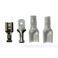 Клеми ножові з ізоляцією (пара ) плоскі, 6.3mm "LIPAI"