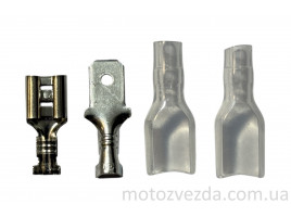 Клеми ножові з ізоляцією (пара ) плоскі, 6.3mm "LIPAI"
