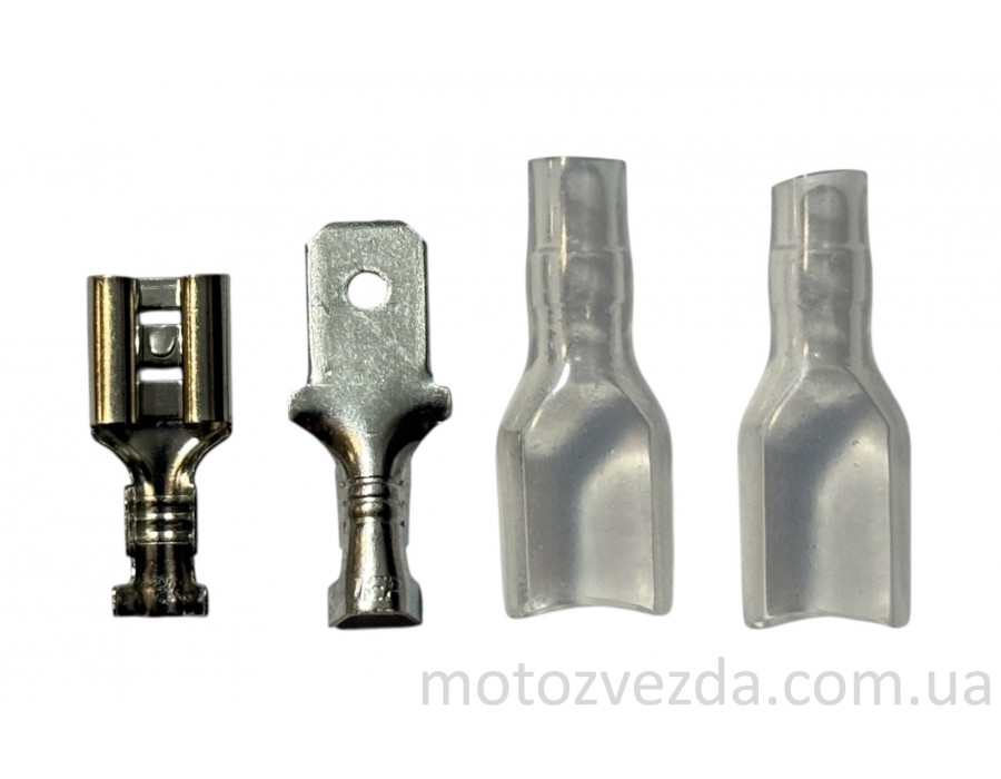 Клеми ножові з ізоляцією (пара ) плоскі, 6.3mm "LIPAI"