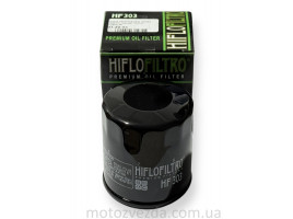 Фильтр масляный мото HF303 D65/H73 черный "HIFLO" ТАЙЛАНД