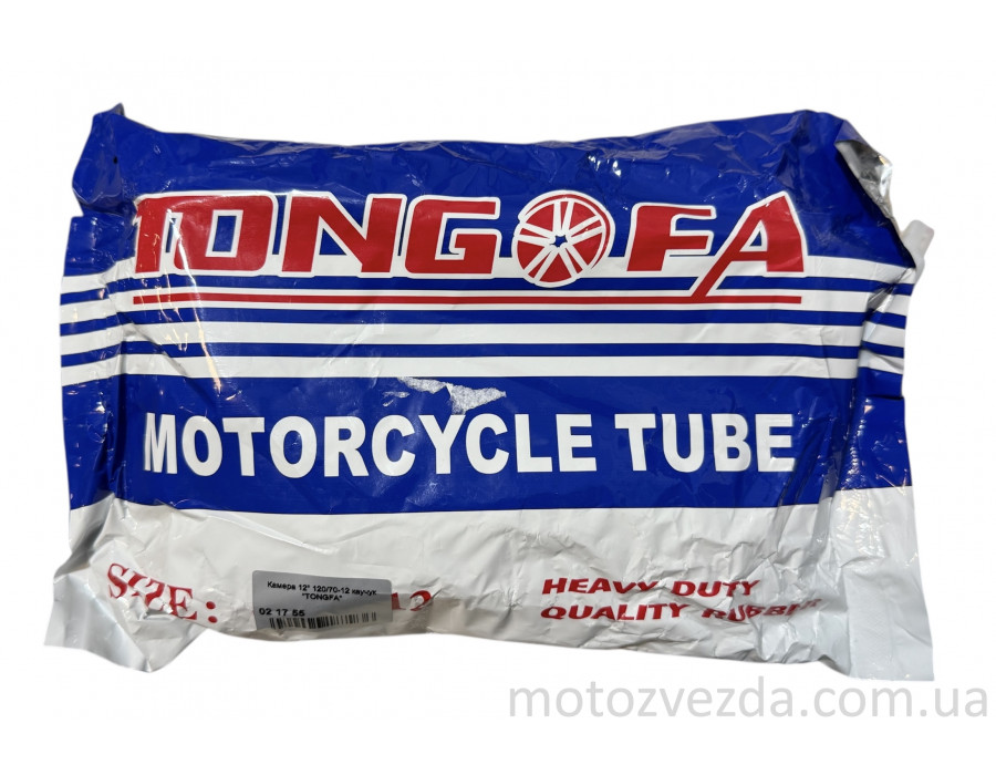 Камера 12' 120/70-12 каучук 'TONGFA'