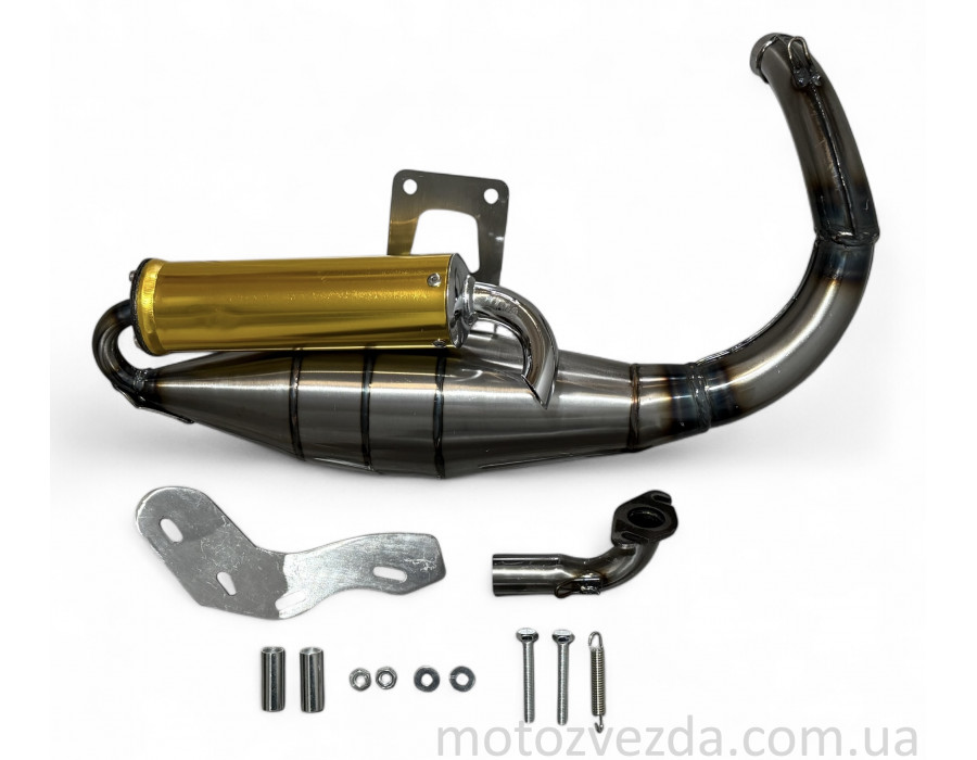 Глушитель HONDA DIO AF27/28 нержавійка, тюнінг (золотистий)