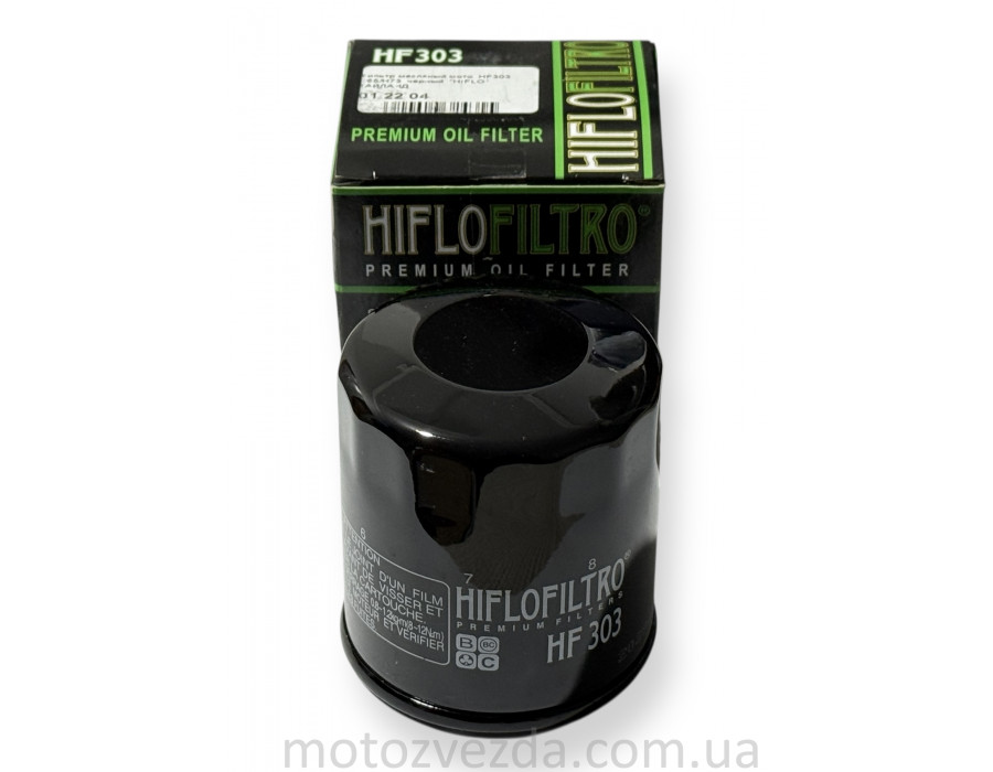 Фільтр масляний мото HF303 D65/H73 чорний 'HIFLO' ТАЙЛАНД