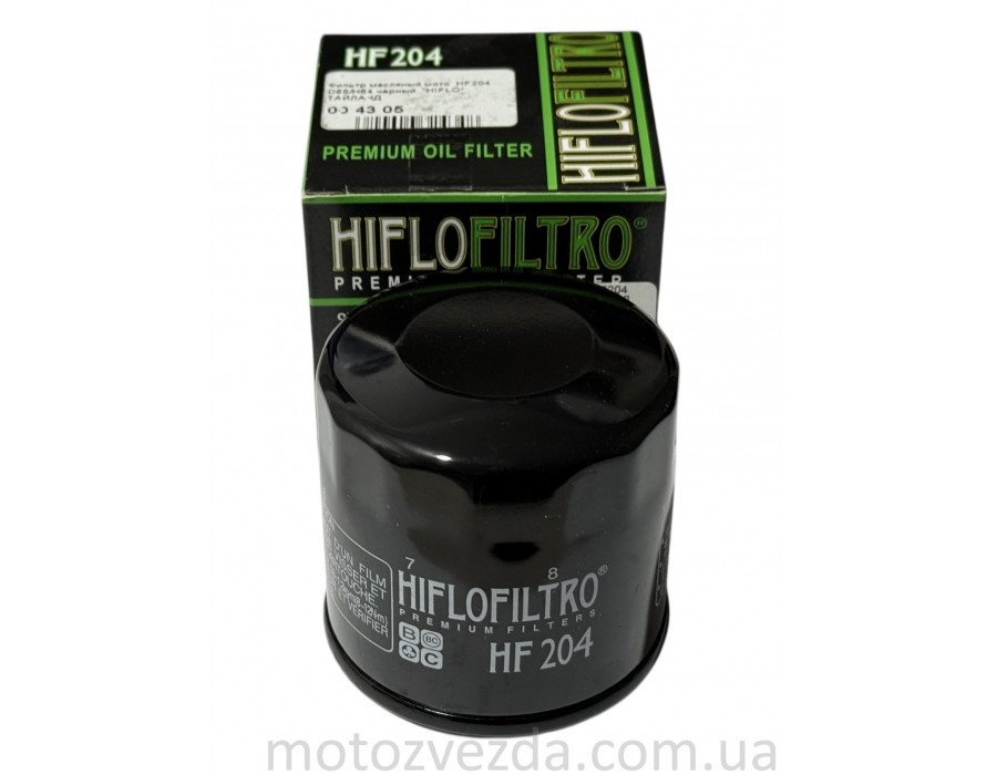 Фільтр масляний мото HF204 D65/H64 чорний 'HIFLO' ТАЙЛАНД