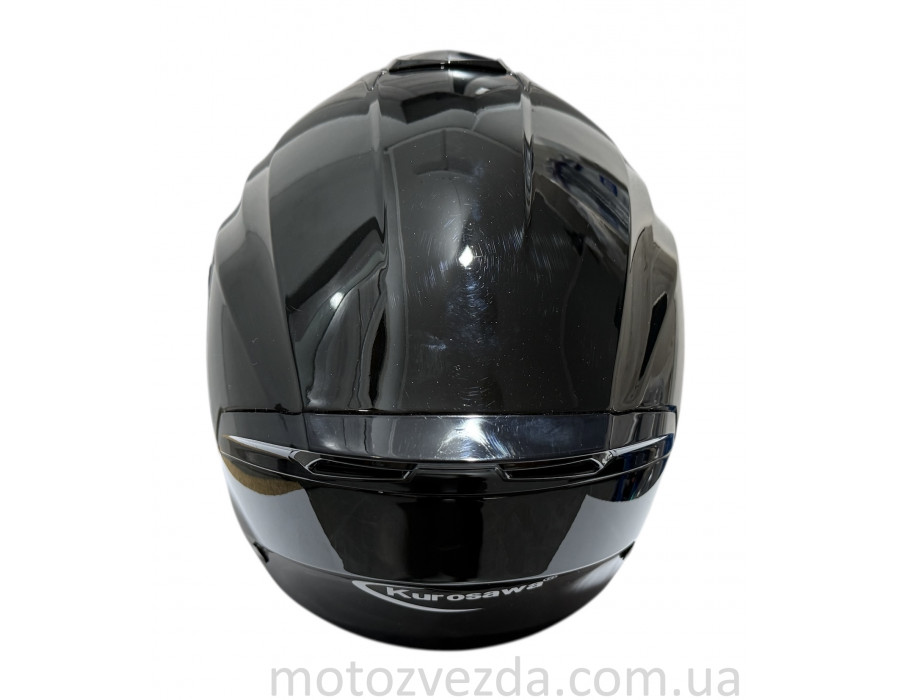 Шолом відкритий T96 (ЧОРНИЙ ГЛЯНЕЦЬ) (біле) скло)