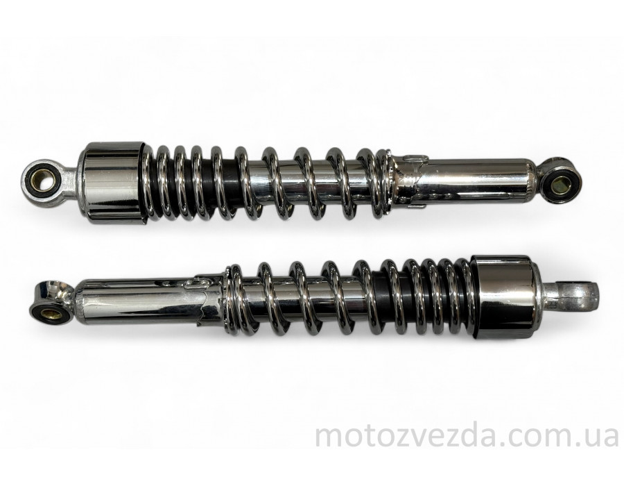 Амортизатори задні Delta 345mm, регульовані, коротка склянка, хром 'LIPAI'