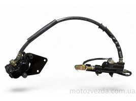 Гальмівна система гідравлічна задня в зборі (ніжна) двопоршневий супорт