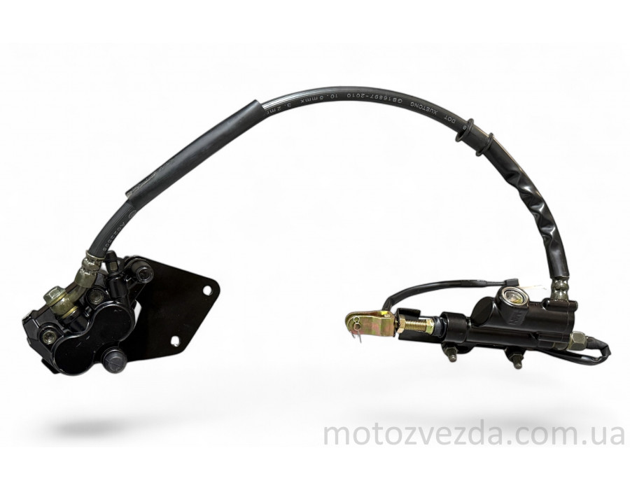 Гальмівна система гідравлічна задня в зборі (ніжна) двопоршневий супорт