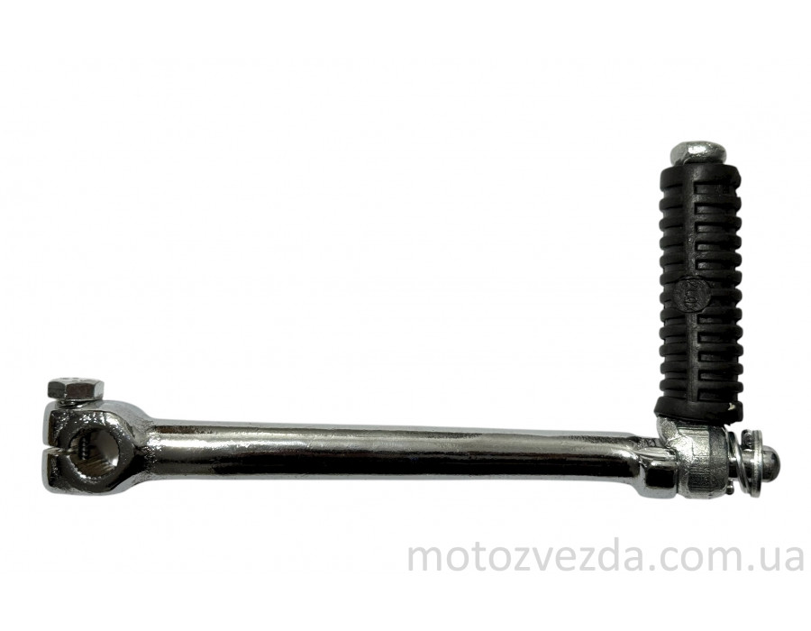 Рычаг кикстартера (ножка) Delta 125, JH125, TTR125 хром (прямая, кросс)