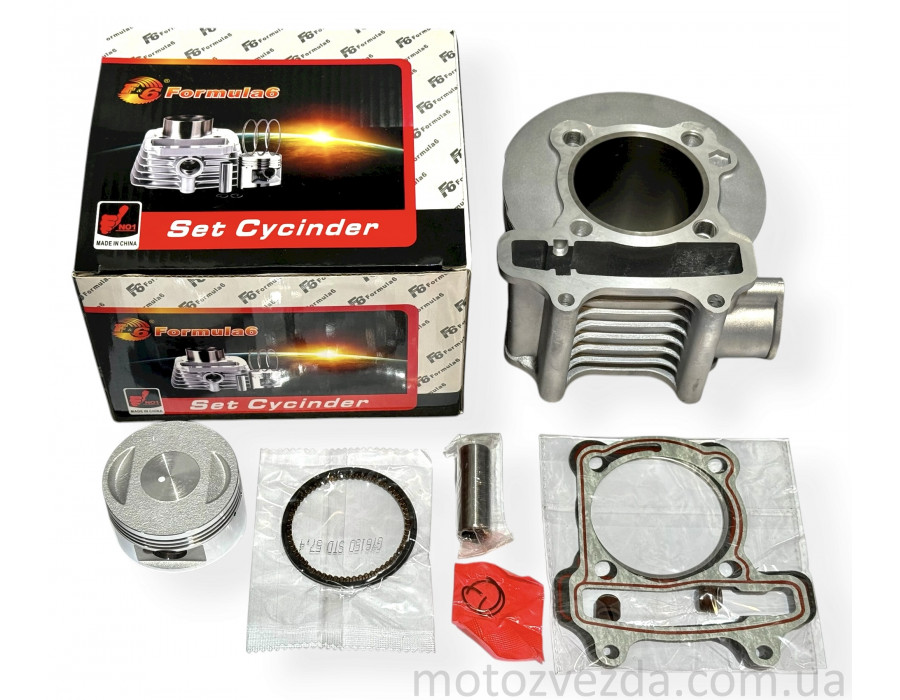 Поршневий комплект GY6-150 (57.4mm) Formula 6