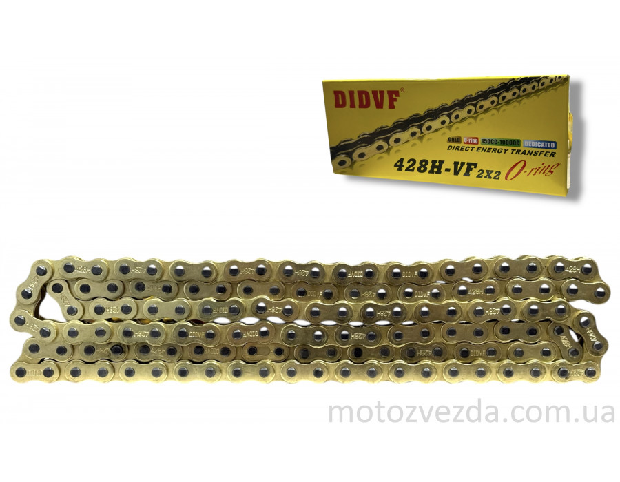 Цепь трансмиссии 428HV‑136L сальниковая, GOLD "DIDVF"