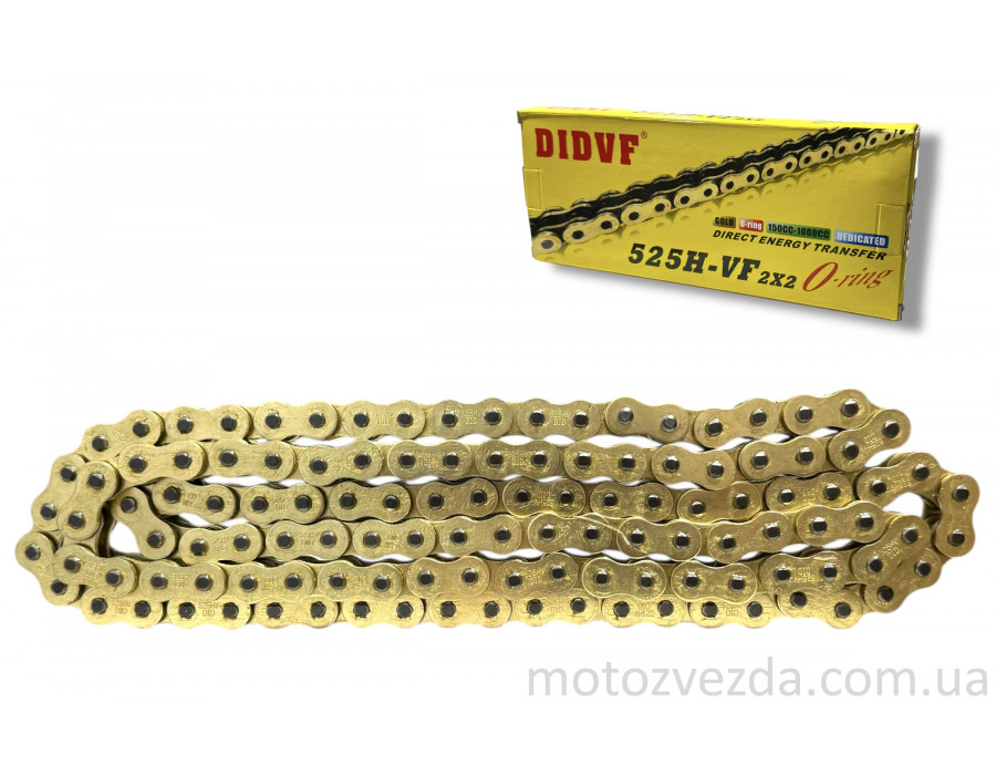 Цепь трансмиссии 525HV‑120L сальниковая, GOLD "DIDVF"