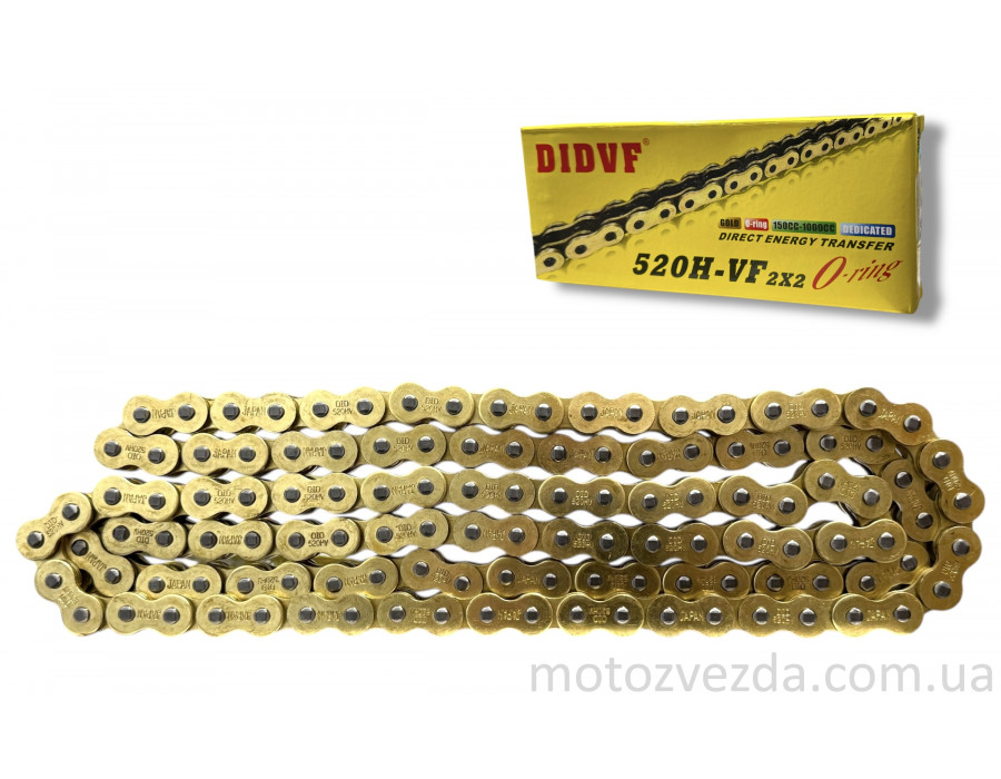 Цепь трансмиссии 520HV‑120L сальниковая, GOLD "DIDVF"