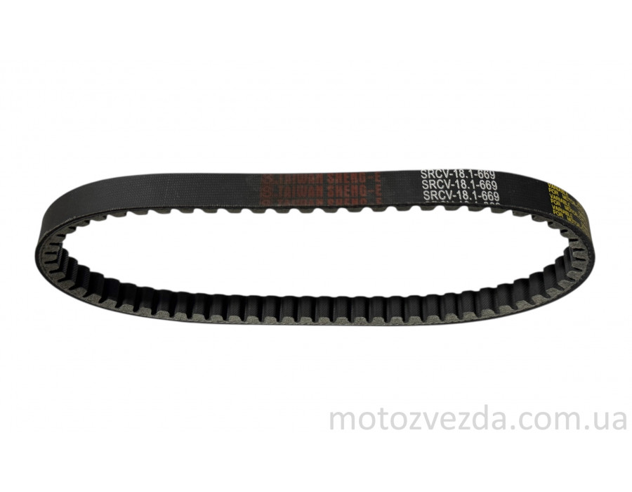 Ремень вариатора 669-18.1 GY6 50 10" "SEE" (Sheng-E) ТАЙВАНЬ