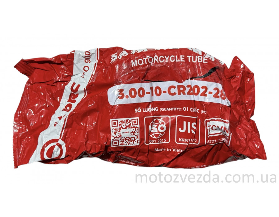 Камера 10' 3.00 -10 'DRC' В'єтнам BUTYL (кривий вентиль)