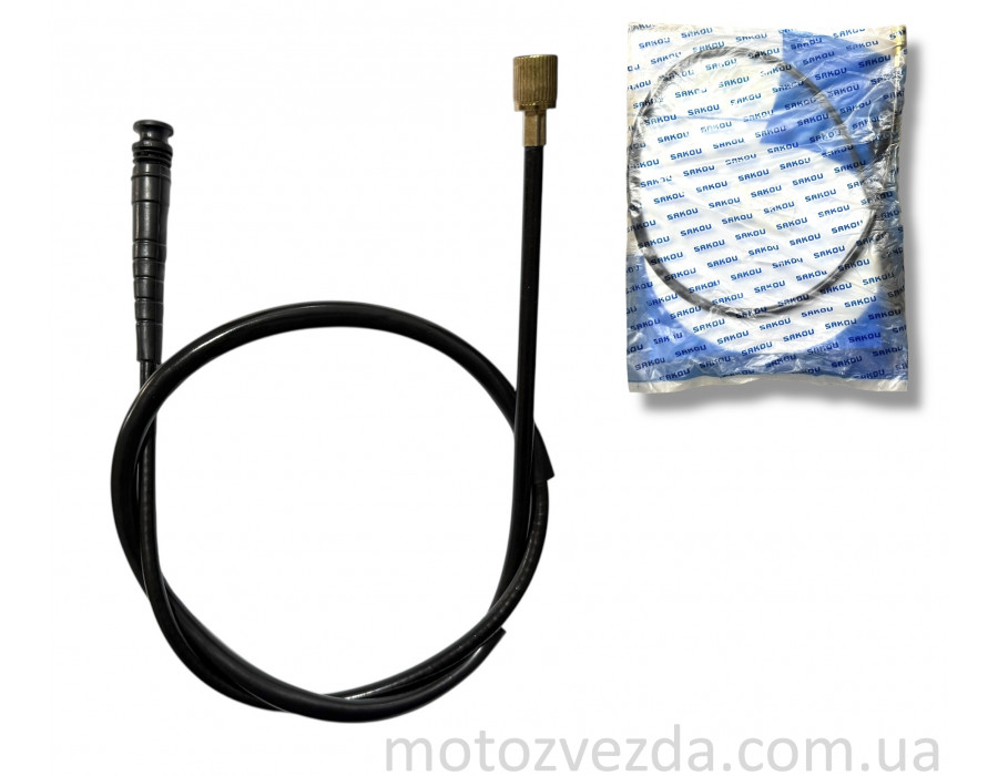 Трос спідометра gy6-80 гайка-пластик. палець квадрат-вилка