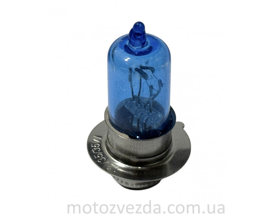 Лампа фари СИНЯ (галоген) P15D-25-1 12V35 / 35W 1-пелюстка