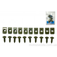 Скоба пластику+саморіз (10 шт.) KUROSAWA-MT