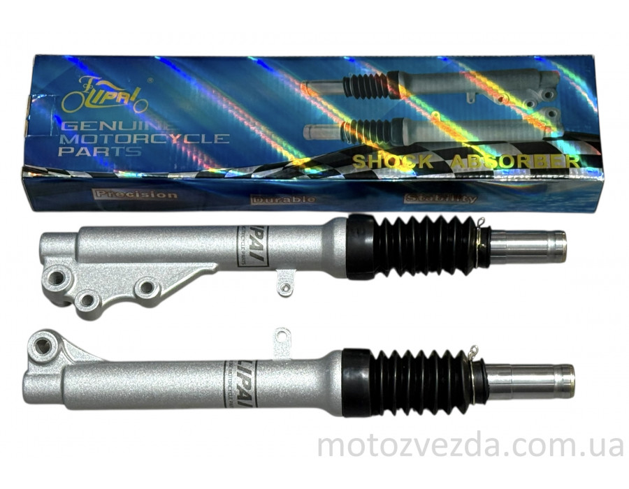 Амортизатори передні (пір'я) YAMAHA JOG диск, шток 25mm, гофри "LIPAI"