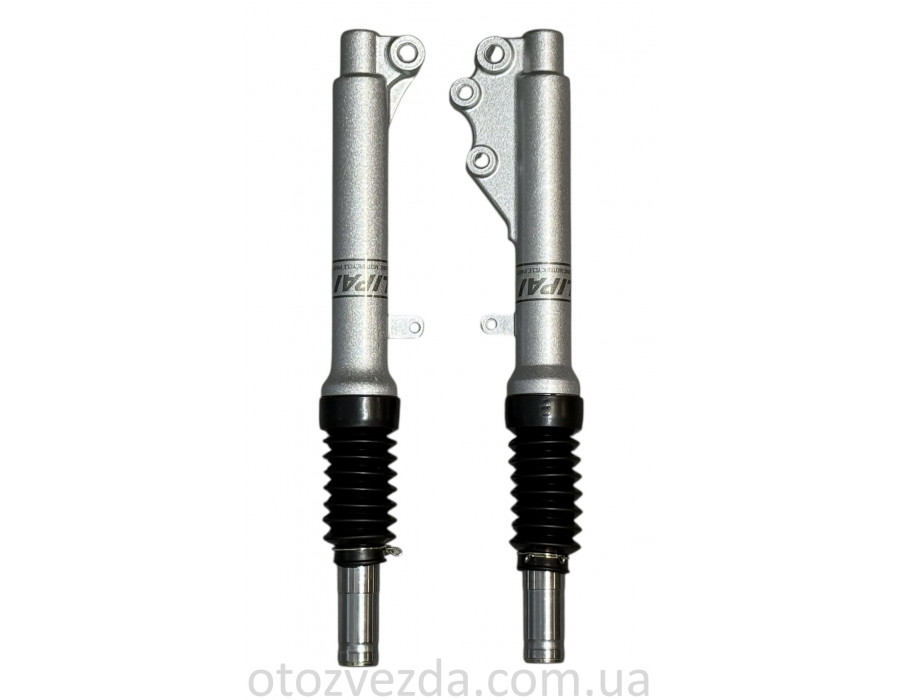 Амортизатори передні (пір'я) YAMAHA JOG диск, шток 25mm, гофри "LIPAI"