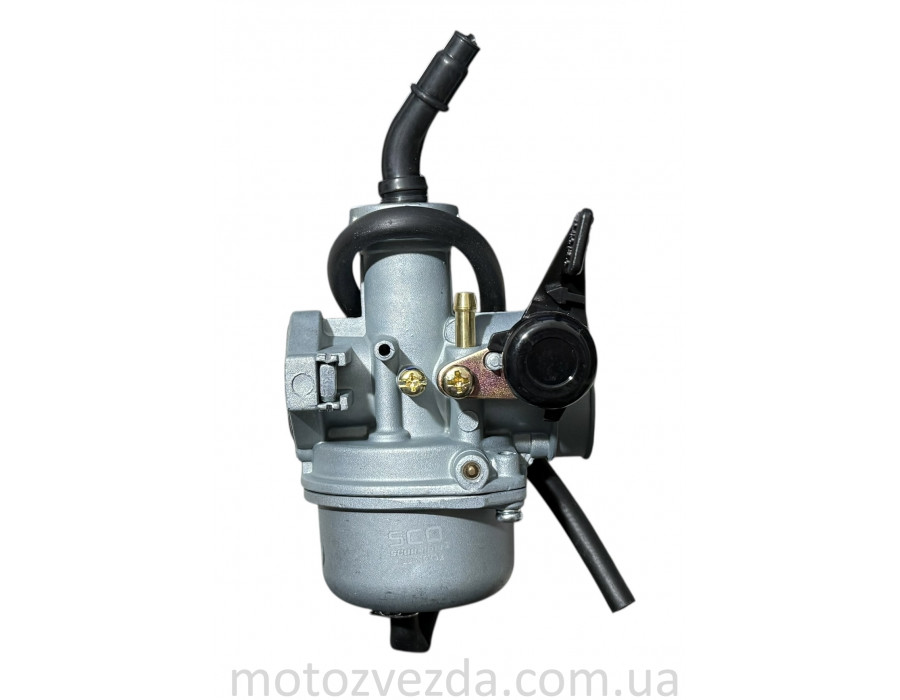 Карбюратор PZ20 Alpha 125, TTR125 d22 підкачування ручне зліва "SCORPION"