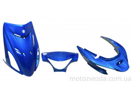 Комплект пластика SUZUKI ADDRESS V125 S (CF4MA) Синий Уценка!!
