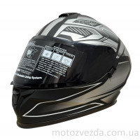 Шлем (закрытый) черно-серый 333 №21 Size: L